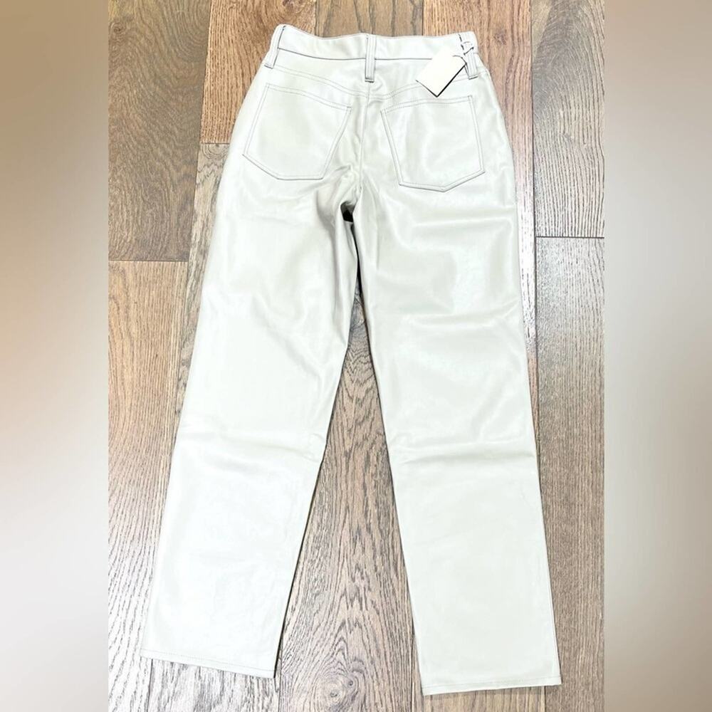 Madewell Perfect High Waist Straight Leg Faux Leather Pants Size 25 NWT - Picture 7 of 12